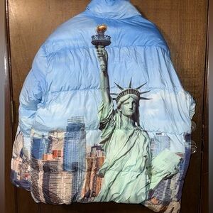 Mens 3X NYC printed puffer jacket / NEW